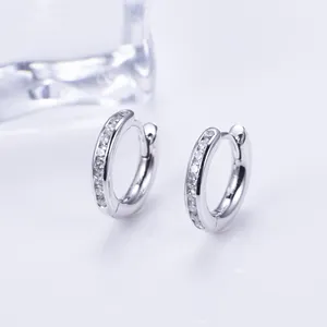 Mishang Fine Jewelry platino PT950 Lab Grown Diamond Hoop Pendientes Lab Grown Diamond Joyería personalizada