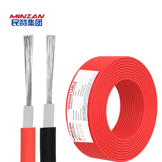 H1z2z2-K Flame Retardant Ce Red Black 4mm2 6mm2 Tinned Copper Inverter Dc Battery PV Solar Cable