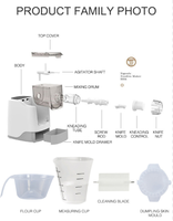 Machine à pâtes électrique entièrement automatique intelligente pour la maison, 13 types de moules, petite machine à nouilles, wonton, tagliatelle