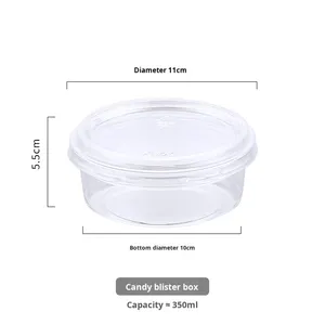 Trong kho 350ml trong suốt Mini Cream Cake cup bột yến mạch sữa chua bánh <span class=keywords><strong>pudding</strong></span> Bát nướng 8 oz trái cây Bát salad tròn hộp nhựa - Product Image 6