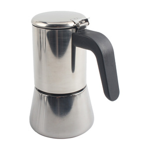 Cafetière à percolation en acier inoxydable, forme cylindrique, poignée ergonomique, design minimaliste, outil pour préparer le café, cafetière Moka - Product Image 3