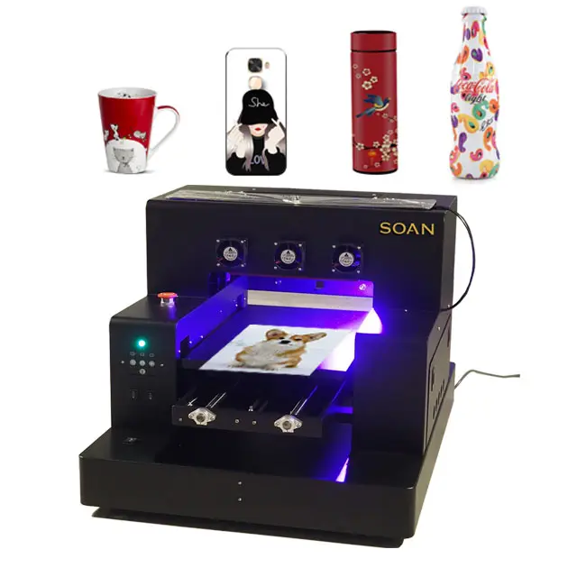 Top selling A4 Size UV Dtf Print with Laminator Glass Bottle Printing Machine UV Flatbed 6 color Digital Printer For Phone Case