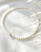 Collier en or 18 carats Lerca avec fermoir en forme de cœur et perle pour femme, bijoux de mariage