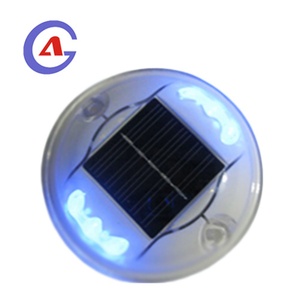 Marqueurs routiers Cat Eye en aluminium IP68, clignotants solaires à LED, balise solaire clignotante pour la circulation - Product Image 3
