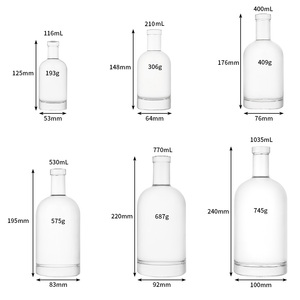 Bottiglie di <span class=keywords><strong>Vetro</strong></span> Vuote Personalizzate per Liquori, Vodka, Whisky e Vino con Confezione, Vendita all'Ingrosso - Product Image 6