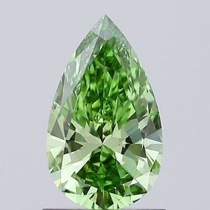 Diamant vert vif fantaisie taille poire CVD cultivé, certifié IGI, qualité VVS, pierre précieuse fine pour la conception de bijoux de piercing - Product Image 2