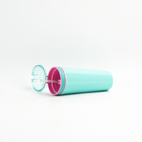 Gobelet isotherme 2-en-1 en plastique AS sans BPA de 20 oz avec couvercle et compartiment à collation, tasse à boire pour enfant et paille, idéal comme cadeau