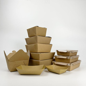 Compostable Biobased PLA Containers Bento take away bento lunch box with Lids Bowl fast food boxes Fried