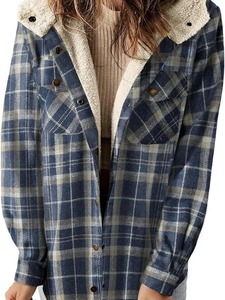<span class=keywords><strong>Giacca</strong></span> di flanella <span class=keywords><strong>giacca</strong></span> da <span class=keywords><strong>donna</strong></span> giacche a quadri spazzolate con logo personalizzato <span class=keywords><strong>giacca</strong></span> foderata in pile sherpa da <span class=keywords><strong>donna</strong></span> - Product Image 4