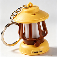Mini lanterne vintage à couleurs changeantes, veilleuse, porte-clés lumineux décoratif, pendentif pour sac à dos, 1 pièce, breloques mignonnes pour porte-clés