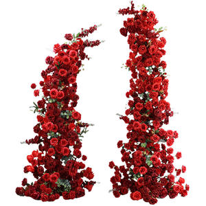 Décoration florale 5D en roses <span class=keywords><strong>bordeaux</strong></span> et hortensias pour arche <span class=keywords><strong>de</strong></span> mariage, fond <span class=keywords><strong>de</strong></span> scène, fleurs <span class=keywords><strong>de</strong></span> sol pour banquets, accessoires <span class=keywords><strong>de</strong></span> fête, présentation en vitrine, en panneau KT - Product Image 6