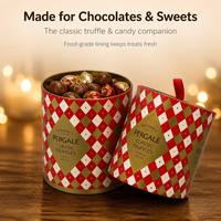Scatola Regalo Rotonda CBP per Cioccolatini, Candele, Cosmetici - Tubo Cilindrico in Carta Ecologica FSC con Nastro, Dimensioni Personalizzabili