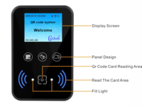 Contrôleur d'accès de porte sécurisé personnalisé avec WiFi TCP RS485, écran IPS de 2 pouces, lecteur de cartes ABS EV2 NFC, lecteur de codes-barres RFID, lecteur de codes QR