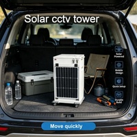 Remolque con Cámara de Vigilancia 5G de Alta Definición, Alimentado por Energía Solar, con Torre Solar de 62 Metros para Monitoreo de Carreteras