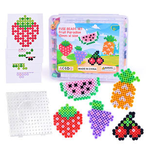 Nuevo Kit Creativo de Cuentas Fusibles DIY de 10 mm: Cuentas Perler de 10 mm con Diseños de Peces, Dinosaurios y Frutas, Juego de <span class=keywords><strong>8</strong></span> Colores para Manualidades y Juguetes para Niñas - Product Image 2