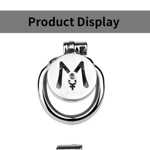 FRRK Metal Chastity Device with Silicone <b>Dildo</b> BDSM Chastity Cage with Strapon <b>Dildo</b> Penis Lock Cock Cage Sex Toys for Men - Product Image 4