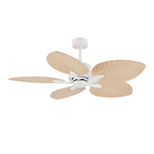 <span class=keywords><strong>Ventilador</strong></span> de <span class=keywords><strong>techo</strong></span> decorativo de <span class=keywords><strong>mimbre</strong></span> Vintage de hoja de palma de plástico ABS Tropical de 52 pulgadas para restaurante comercial Hotel - Product Image 2