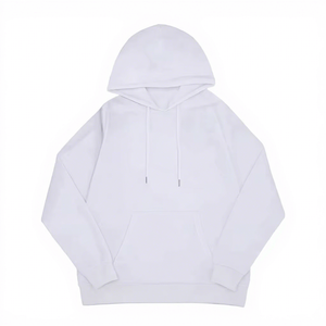 เสื้อฮู้ดผู้ชาย สีพื้น ผ้าฝ้ายฟลีซ สวมใส่สบายๆ สำหรับฤดูใบไม้ร่วง มีกระเป๋า ดีไซน์โอเวอร์ไซส์ ทรงปกติ ความยาวปกติ ผ้าถัก - Product Image 1