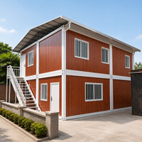Maison conteneur préfabriquée à deux étages pour abri d'urgence en cas de catastrophe, dortoir modulaire préfabriqué à double étage pour le personnel