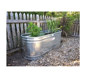 Plants <b>Pots</b> Large Size Planter Outdoor Handmade Galvanized Tin Metal Planter <b>Pots</b> - Product Image 4
