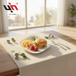 Assiettes carrées en porcelaine écologiques au design <span class=keywords><strong>moderne</strong></span>, blanc pur, origine Guangdong, vente en gros, emballage en vrac pour les fêtes - Product Image 3