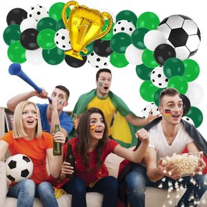 Globo de Aluminio con Diseño de Fútbol Americano y Rugby en Blanco y Negro para Decoración de Fiestas de Cumpleaños Infantiles, Celebraciones Deportivas - Product Image 2