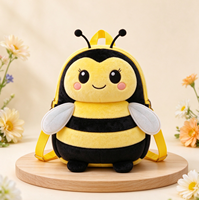 Sac à dos en peluche mignon pour enfants, motif insecte, sac à dos en peluche animaux en peluche, sac à dos personnalisé en forme d'abeille, papillon, coccinelle, cadeau pour enfants