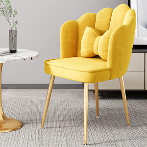 Diseño moderno de forma de flor, cómodo sillón de terciopelo con mechones, sillas de sala de estar de terciopelo - Product Image 5