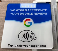 Carte de visite en acrylique NFC allemande, étanche, mini-étiquette à puce NFC, faible MOQ, livraison rapide