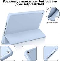 Étui de protection pour tablette intelligente avec support pliable en trois parties, coque arrière souple en TPU, avec porte-stylet pour iPad 6e et 5e génération 9,7 pouces 2018 2017