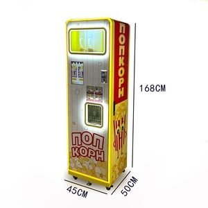 Automatic Commercial <b>Popcorn</b> Vending <b>Machine</b> LCD Display Touch Screen Coin/Cashless Payment Powder-Coated Steel Construction Cor - Product Image 2
