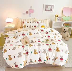 Vente en gros 100% <span class=keywords><strong>housse</strong></span> <span class=keywords><strong>de</strong></span> <span class=keywords><strong>couette</strong></span> en coton lavé organique 200TC et ensemble <span class=keywords><strong>de</strong></span> draps <span class=keywords><strong>de</strong></span> lit 3 pièces King Size avec remplissage en PVC pour la maison ou l'hôtel - Product Image 4