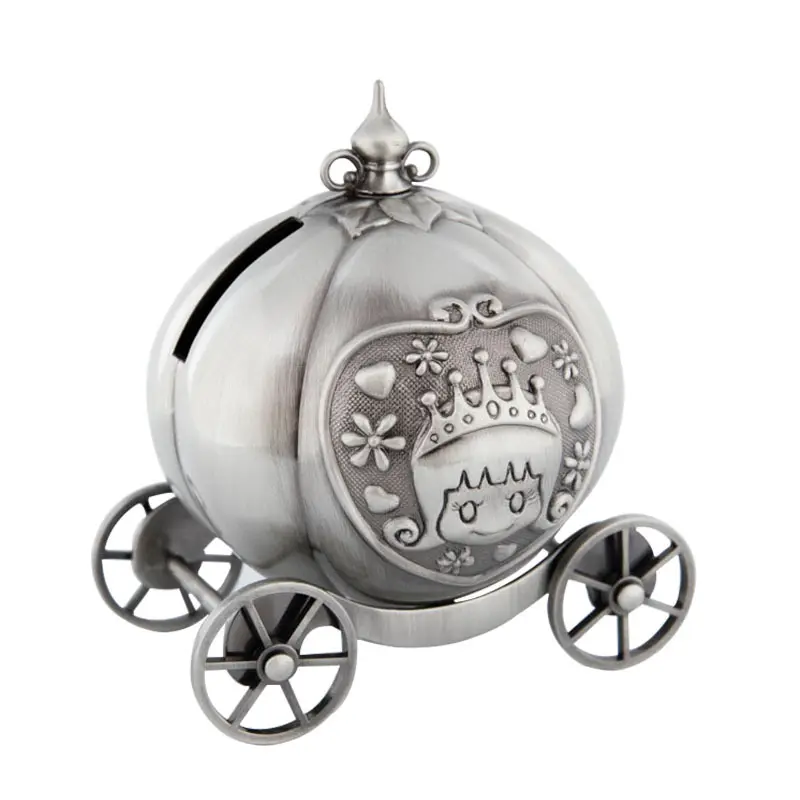 Klassieke Metalen Pompoen Auto Spaarpot Coin Bank Voor Meisjes