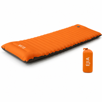 Matelas de camping gonflable personnalisé avec rebord renforcé, coussin intégré, pliable et compact pour l'extérieur