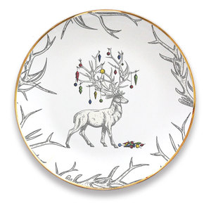 Vajilla de porcelana de Navidad personalizada, platos de cena de porcelana de hueso fino de China, juego de platos de cena de cerámica, <span class=keywords><strong>2022</strong></span> - Product Image 2