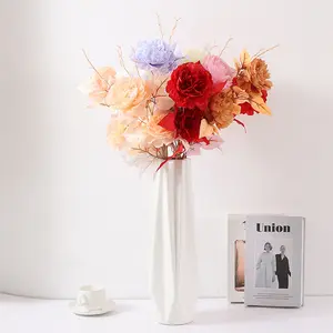Fleur de pivoine de couleur artificielle ensemble de décoration de mariage en gros accessoires fleur Studio atmosphère mise en page fournitures