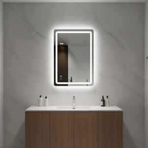 Bathroom <b>Mirror</b> 50 70cm <b>LED</b> <b>Light</b> Anti-Fog Smart Wall <b>Mirror</b> With Touch Switch Modern Design Vertical Horizontal Installation - Product Image 2