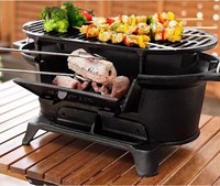 Hibachi de table portable en fonte Barbecue Grill Restaurant Cuisson Barbecue Poêle