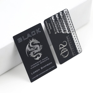 บัตรสมาชิกสมาร์ทชิป สลักเลเซอร์ 0.4-2.0 มม. บัตรธุรกิจโลหะสีดำทอง - Product Image 6