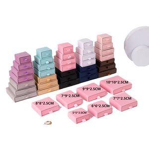 Boîte cadeau pour bijoux de style tiroir <span class=keywords><strong>A1</strong></span> avec ruban de tirage, intérieur en velours, finition mate, plusieurs tailles, plusieurs couleurs, logo personnalisé - Product Image 2
