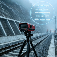 Système d'alerte de fatigue structurelle avec capteur laser double pour la surveillance de déplacement des ponts suspendus, précision mm, alarme sonore et lumineuse sans fil