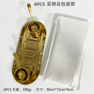En gros, support à tacos en acier inoxydable, plateau, cuillère à condiments, coupelle à sauce, ensemble de couverts de service pour fêtes, banquets et restaurants - Product Image 6