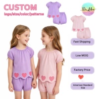 Conjunto de Yoga Multicolor para Niñas al por Mayor: Tops con Volantes y Pantalones Cortos de Alta Elasticidad, Ropa Deportiva para Niñas