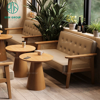 Café Restaurant Bois Café Canapé Meubles Table et Chaise Ensemble pour Restaurant