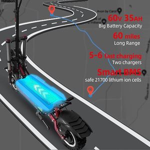 전기 스쿠터 성인 5600W 6000W 듀얼 모터 60 마일 장거리 85km/HSpeed ZonDoo ZO03 오프로드 성인 전기 스쿠터 - Product Image 4