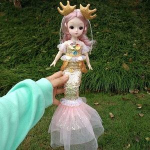 Poupée sirène chantante robe de mariée princesse enfants poupée jouets cadeau d'anniversaire festif - Product Image 4