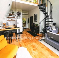 Maison préfabriquée prête à l'emploi, salon, chambre, salle de bain, en acier, design chinois, pour appartement, villa, hôtel, maison en A.