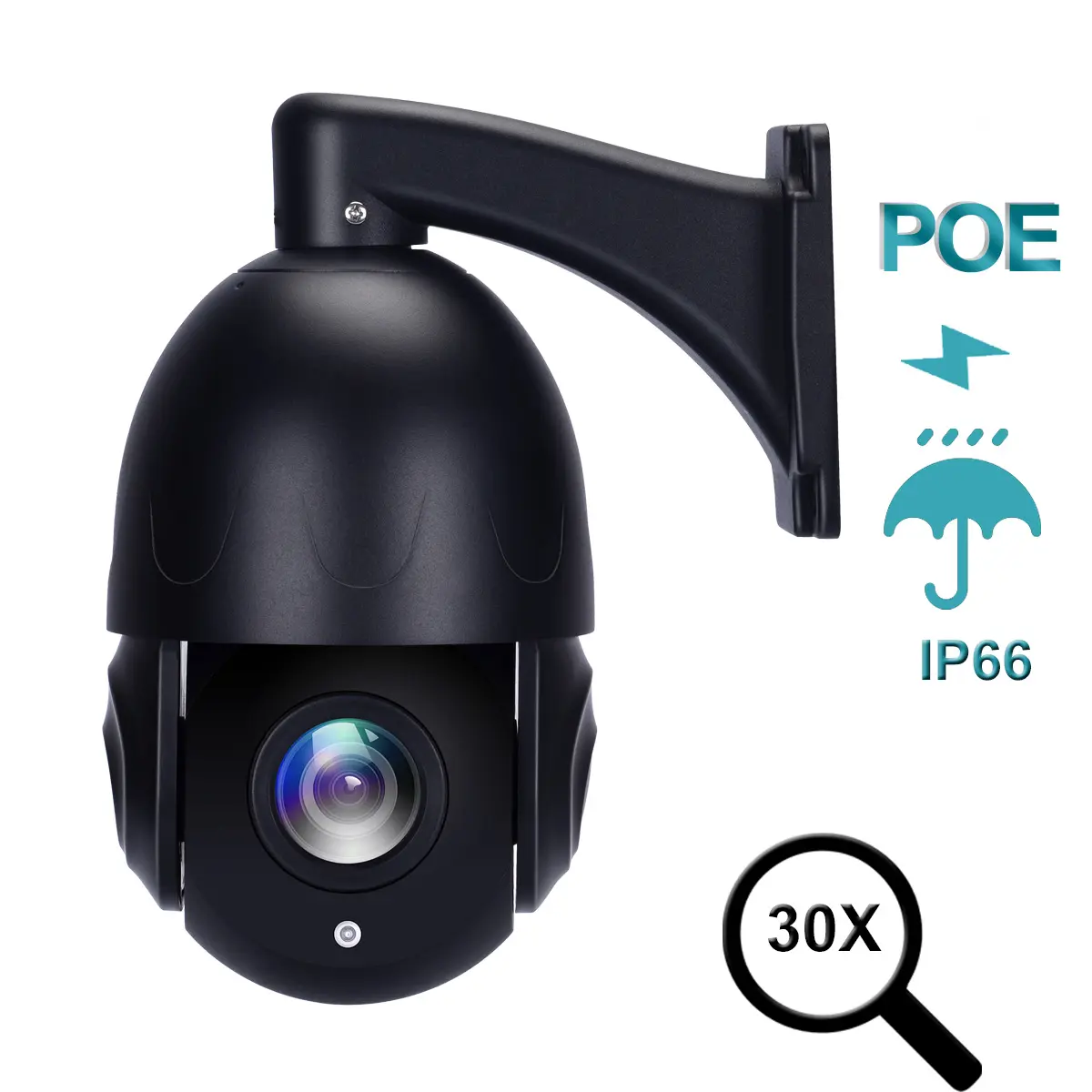 자동 추적 얼굴 감지 8MP 4K 5MP Sony415 H.265 30X 줌 오디오 야외 POE PTZ IP CCTV 카메라