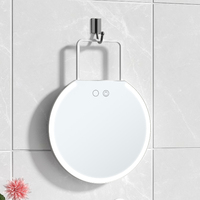 Nouveautés 2023 Miroir cosmétique de table pliable Support portable Miroir mural suspendu LED 3 couleurs Lumière à intensité variable