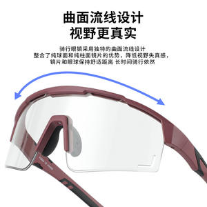 Lunettes de cyclisme Xq-Hq Sport Xq624, anti-buée, coupe-vent, non polarisées, pour sports de plein air, marathon, VTT - Product Image 5